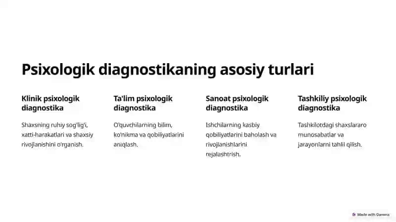 Psixologik diagnostikaning asosiy turlari 4