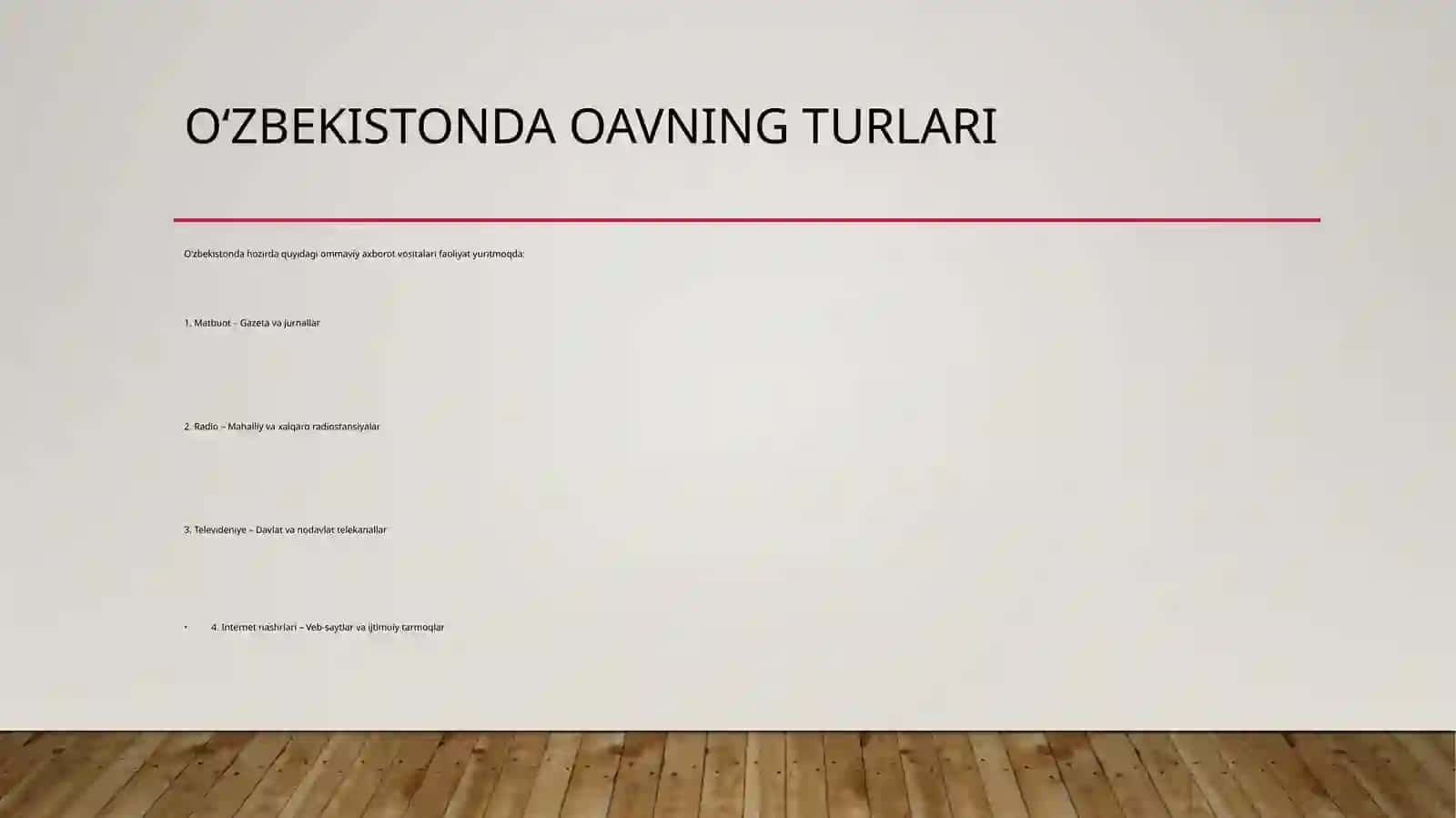 Oʻzbekistonda ommaviy axborot vositalarining taraqqiyoti 4