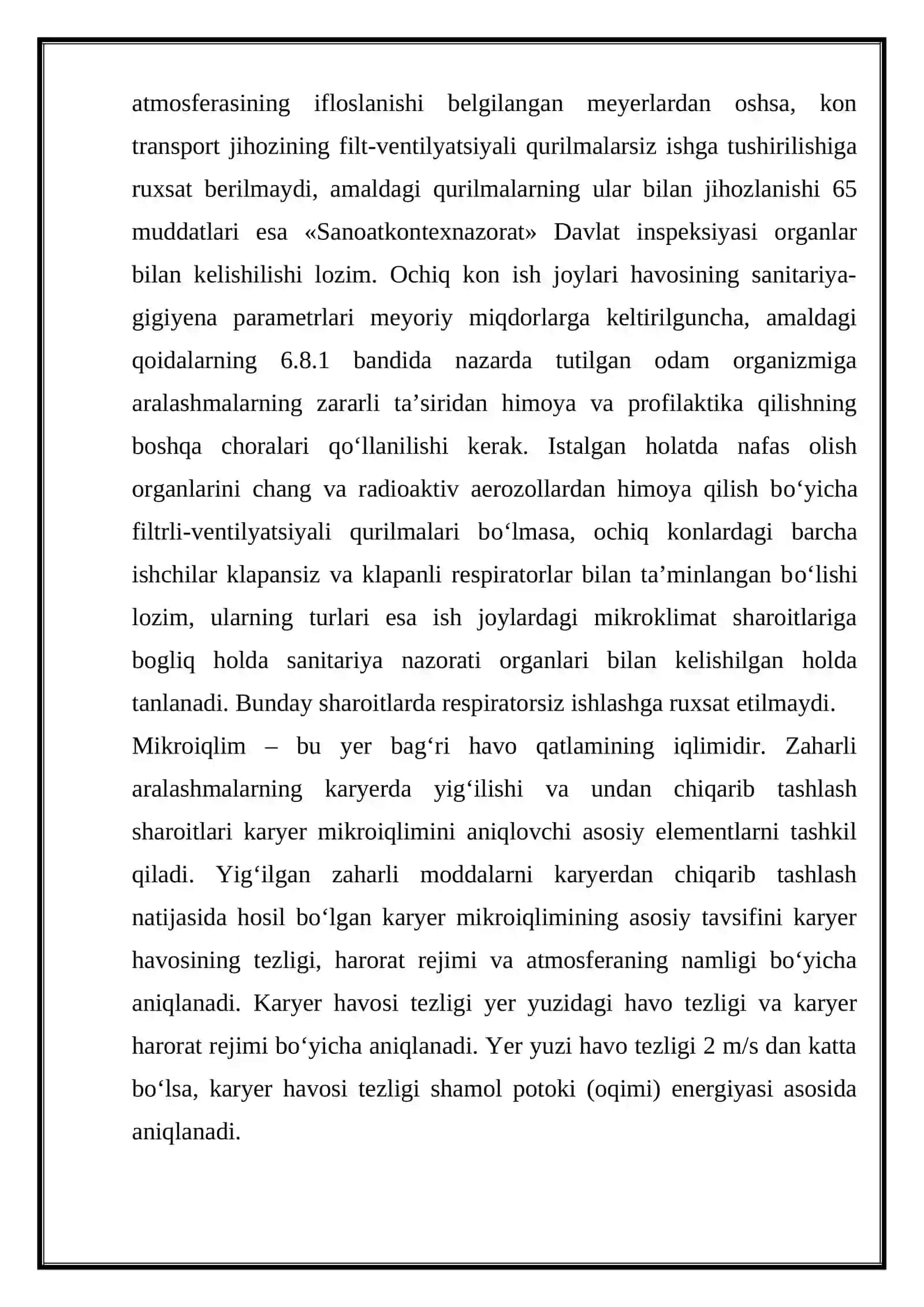 Ochiq kon ishlarida zaxarli gazlar 4