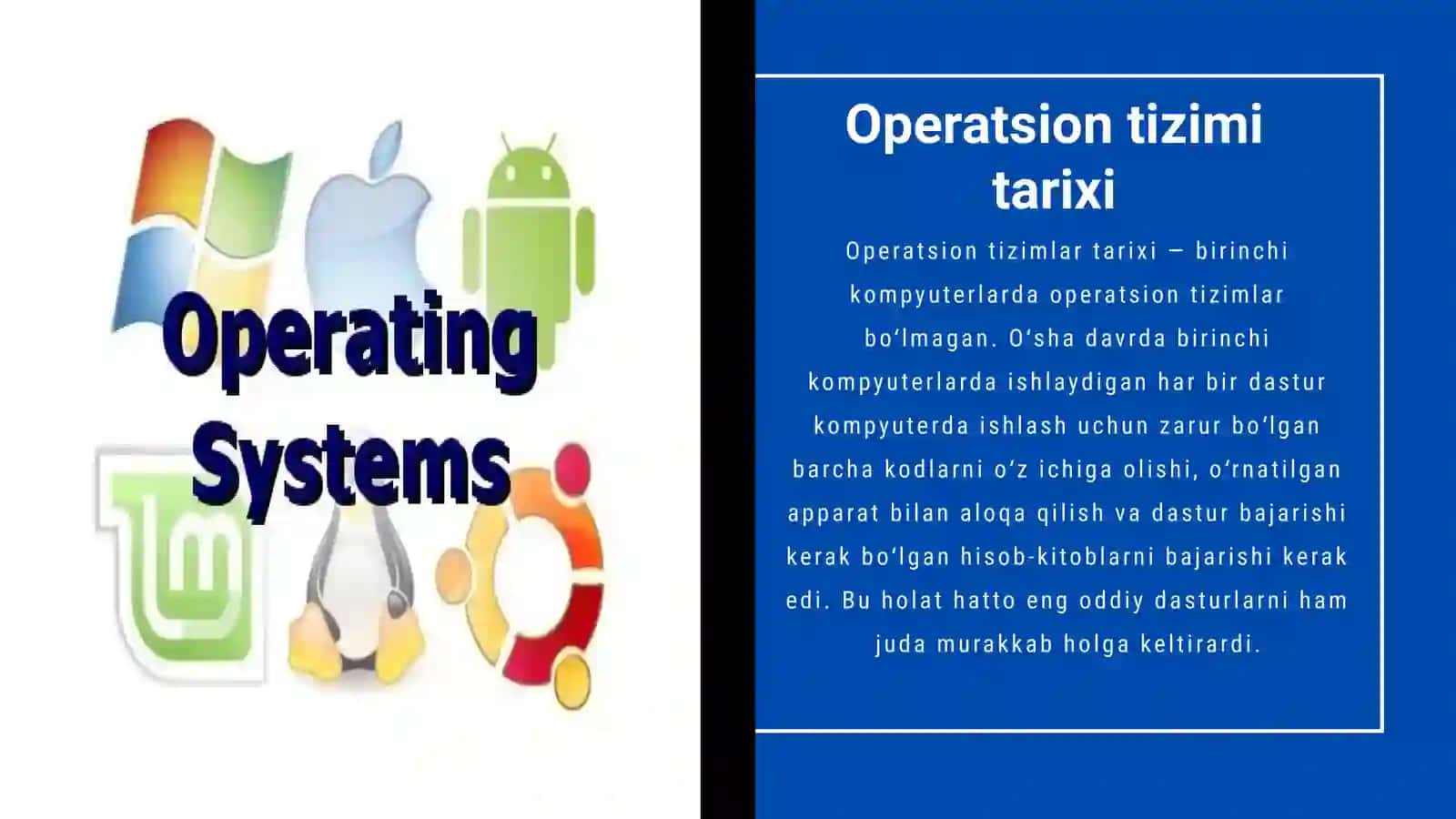 Operatsion tizimlari yaratilishi tarixi 4