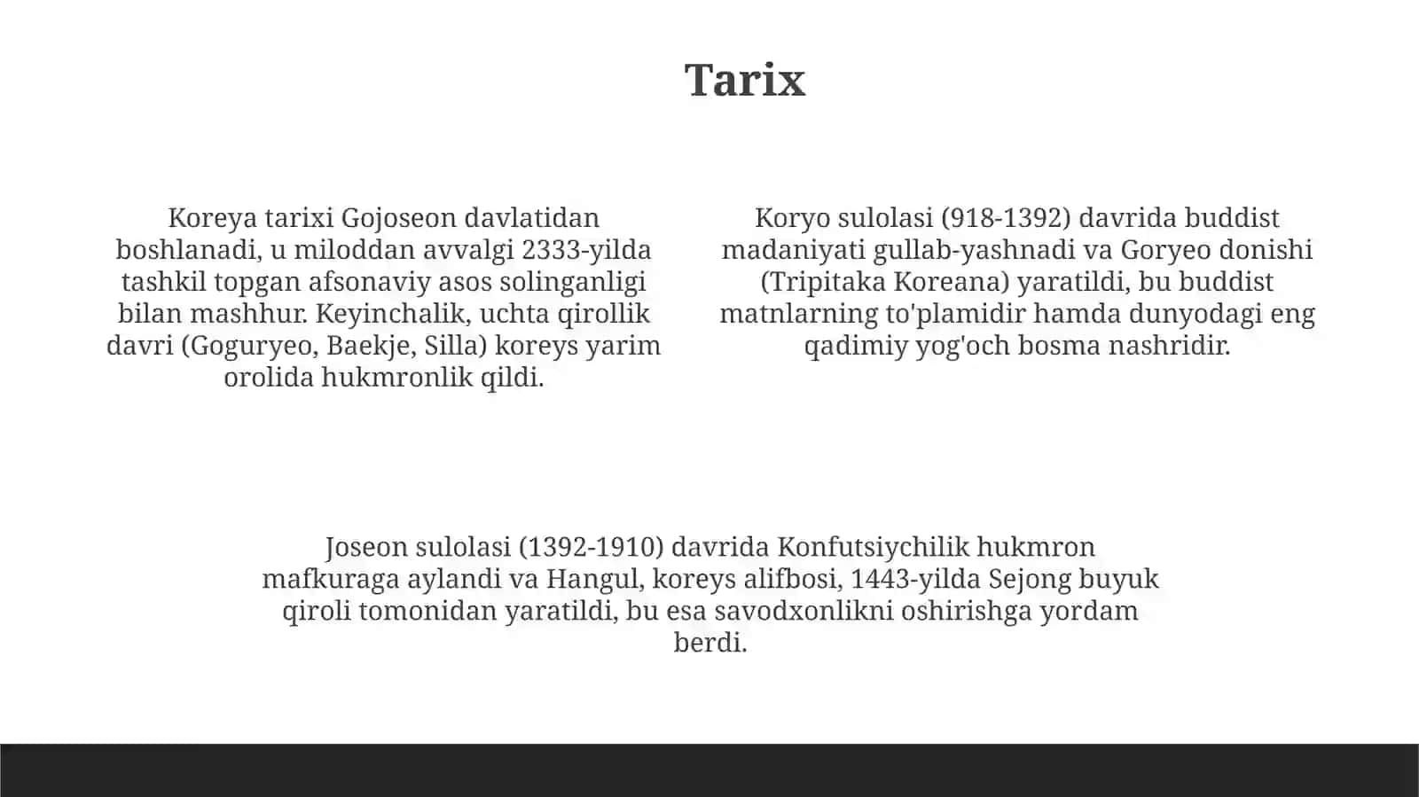 Koreya Tarixi va Madaniyati 4