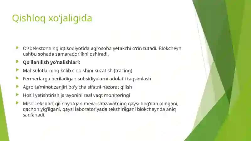 Milliy iqtisodiyotni turli sohalarda blokcheyn texnalogiyasidan foydalanish yullari 4