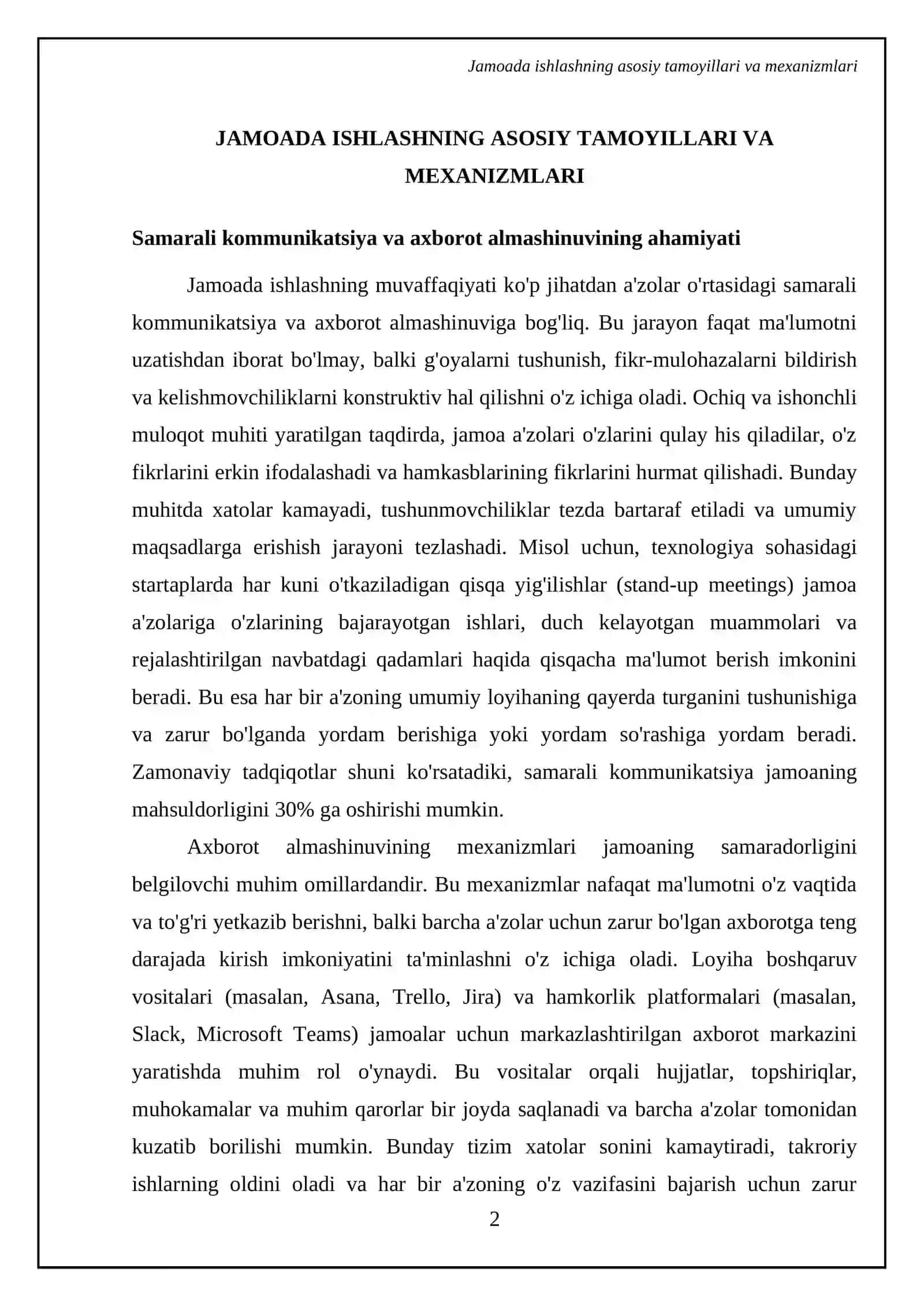 Jamoada ishlash (teamworking) va uning afzalliklari 4