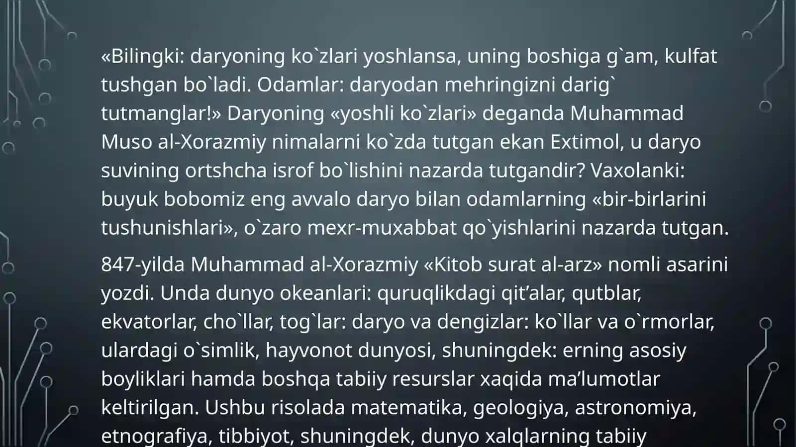 TABIATBILAN TANISHTIRISH NAZARIYASI VA METODIKASI 4