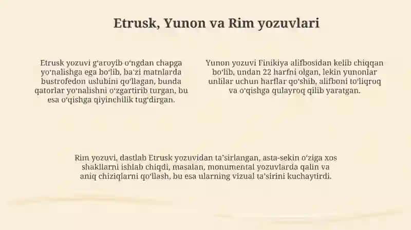 Lotin yozuvining kelib chiqishi va rivojlanishi 4