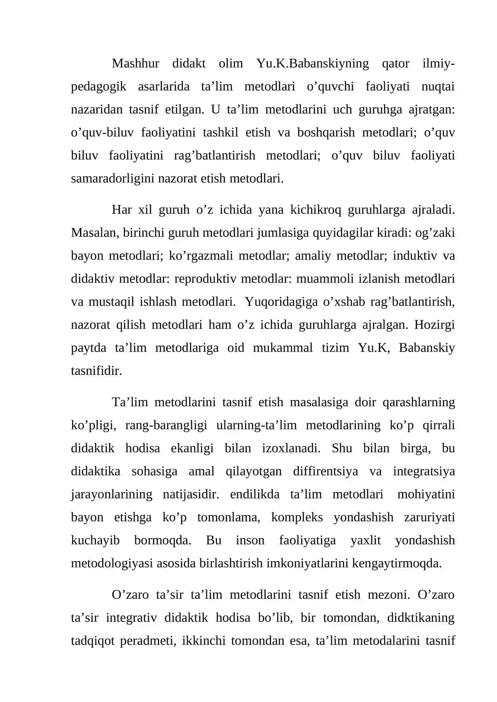 Ta’lim metodlari tasnifi va mohiyati 4