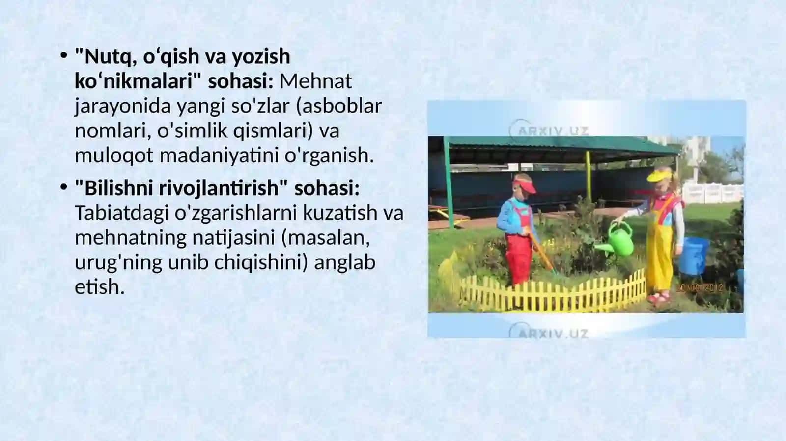 Kattaguruh bolalarini tabiatda mehnatlarinitashkiletish 4