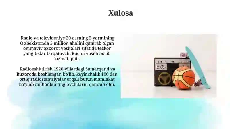 Radio va Televideniya-tezkorlik va Ommaviy Axborot Vositalari Sifatida 4