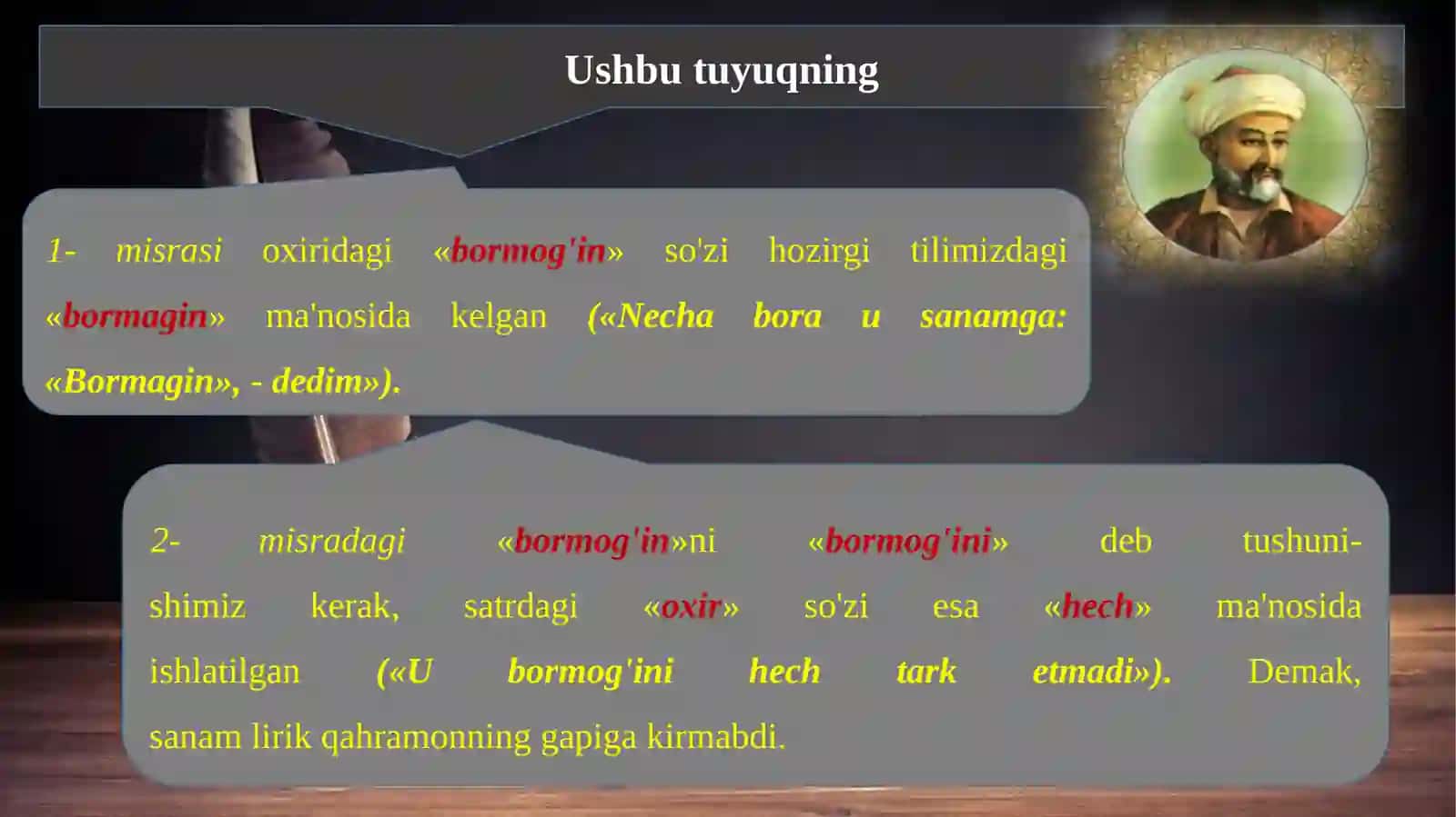 Fard va tuyuqlari tahlili 4