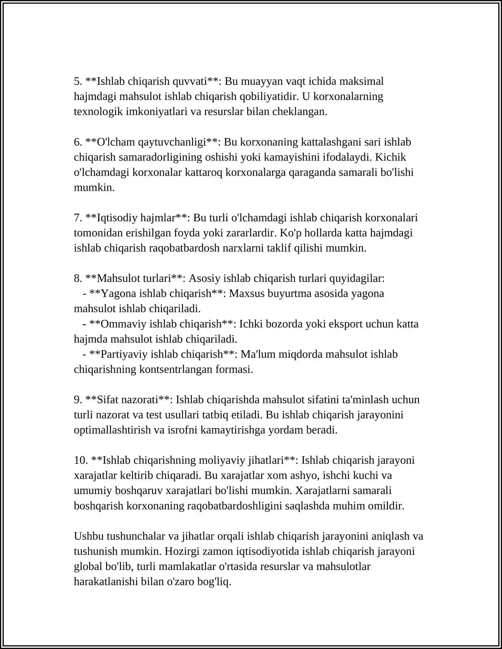 ISHLAB CHIQARISH VA UNING NATIJALARI 4
