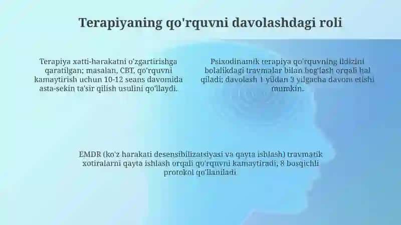 Terapiya usullari yordamida qorquvni tuzatish 4