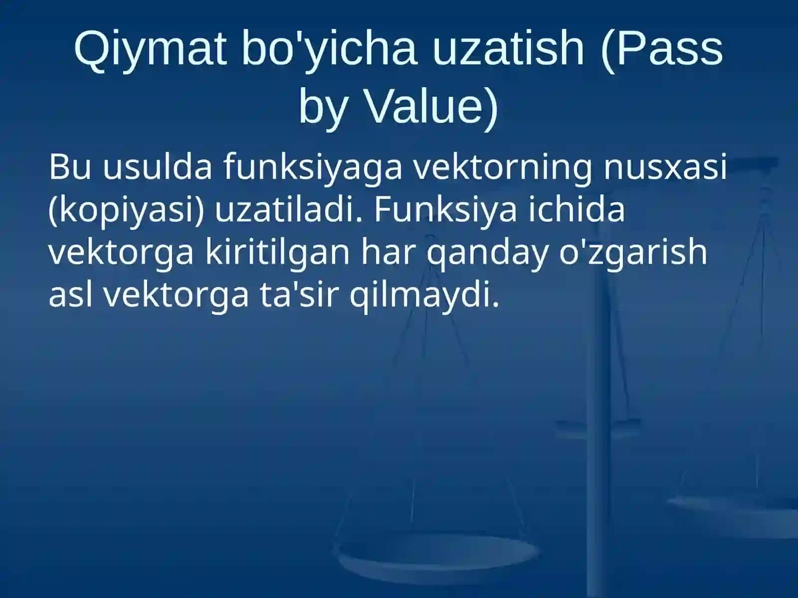 Vektorlarni funksiyasi parametirlari 4