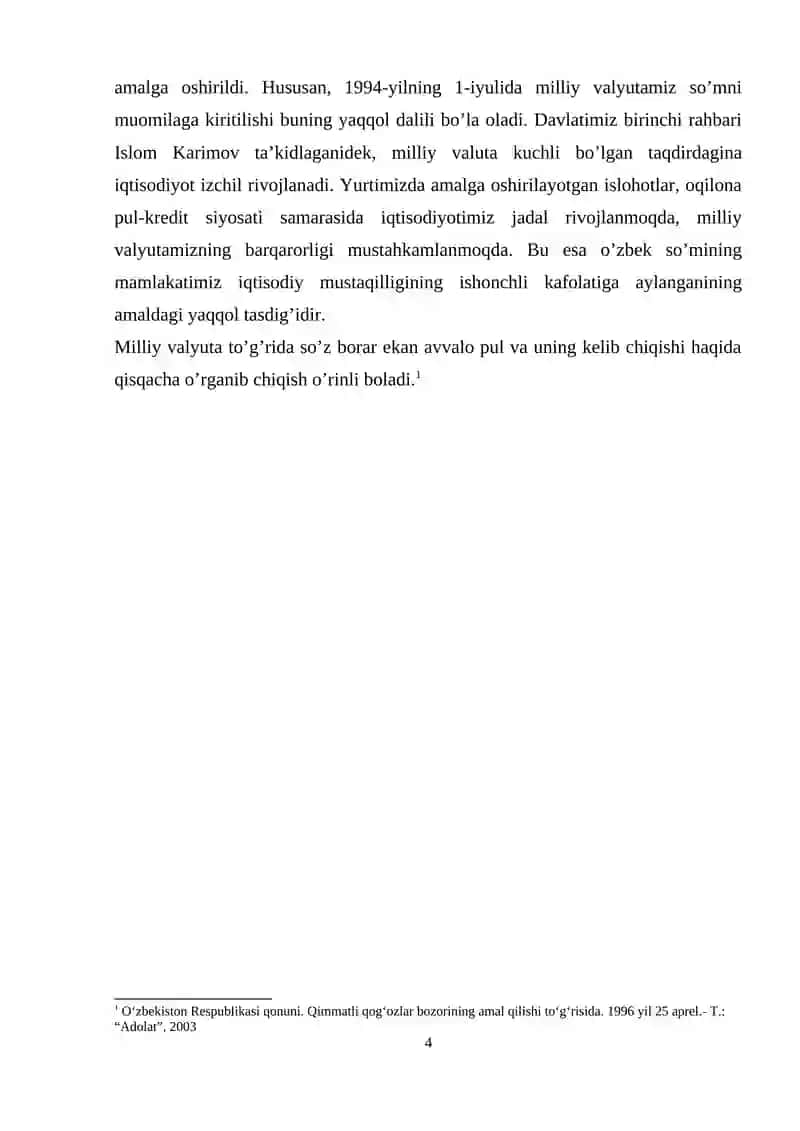 O'zbekiston Respublikasi valyuta siyosati 4