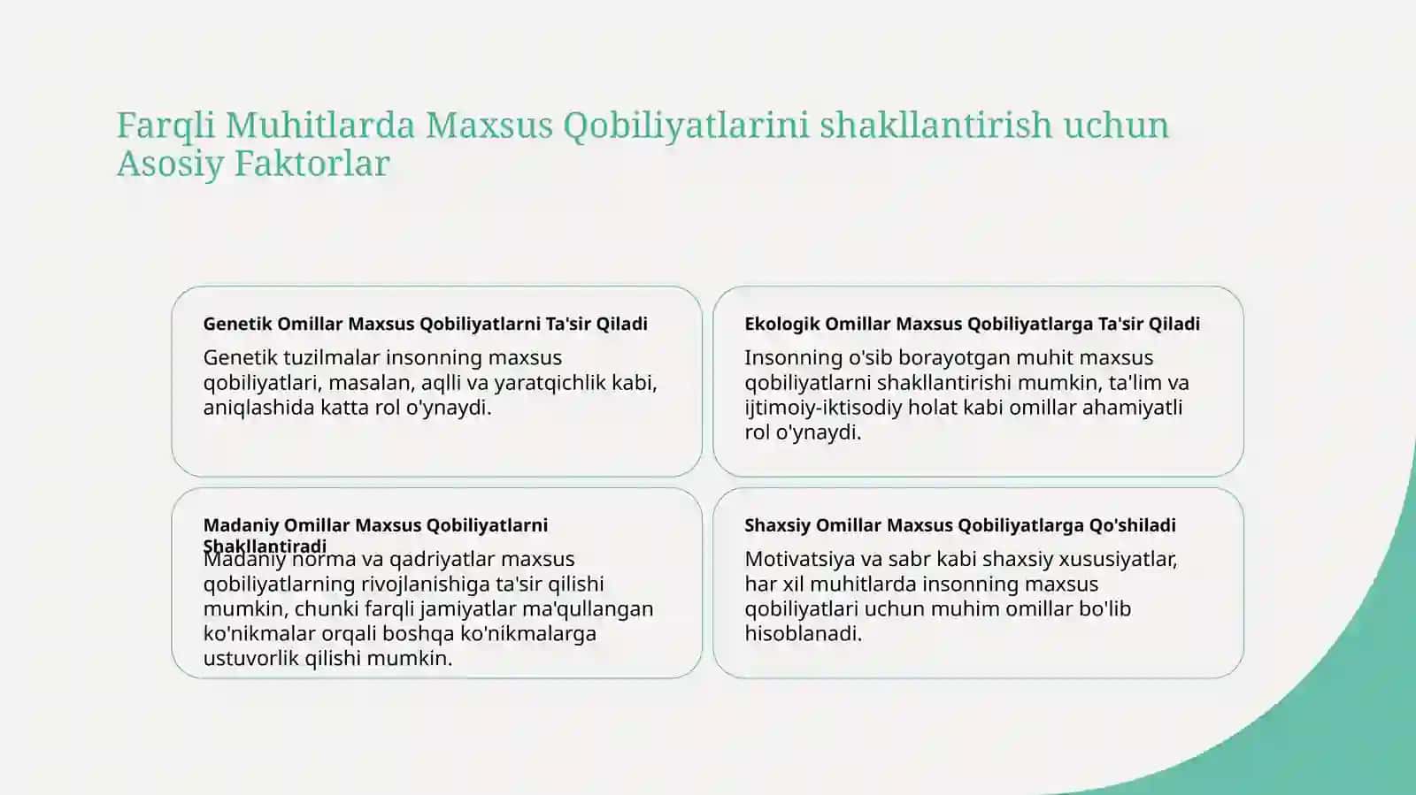 Umumiy va maxsus qobilyatlar 4