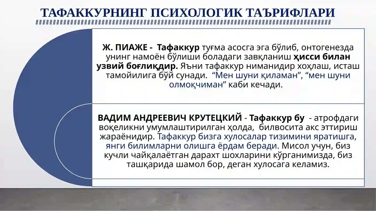 ТАФАККУР ЖАРАЁНИГА ПСИХОЛОГИК ОМИЛЛАРНИНГ ТАЪСИРИ 4
