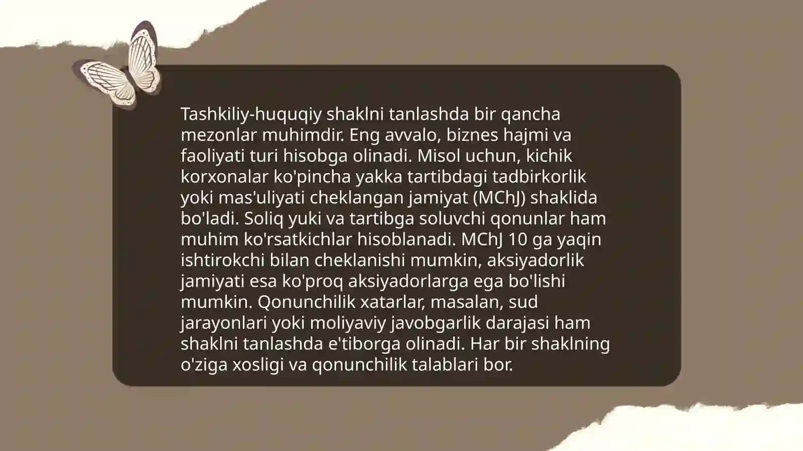 Tashkiliy-huquqiy shaklining turlari 4