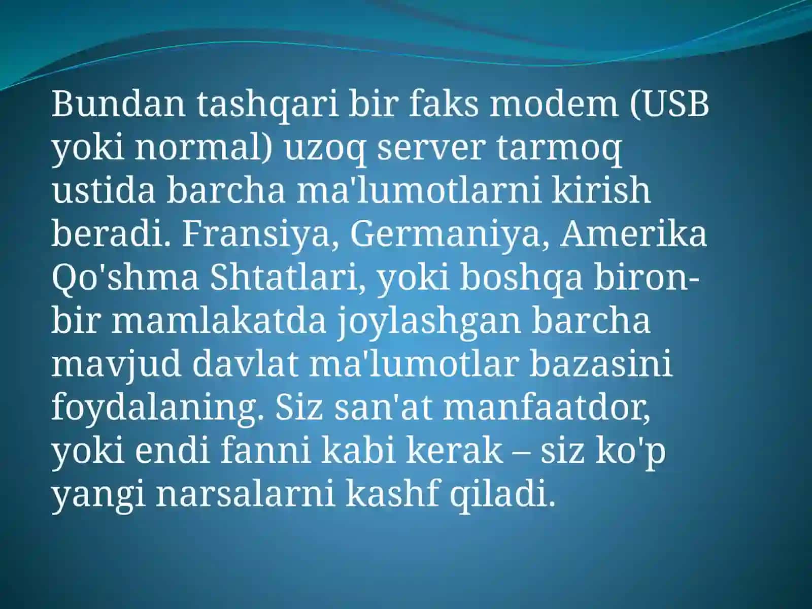 Faksmodem va uning turlari 4
