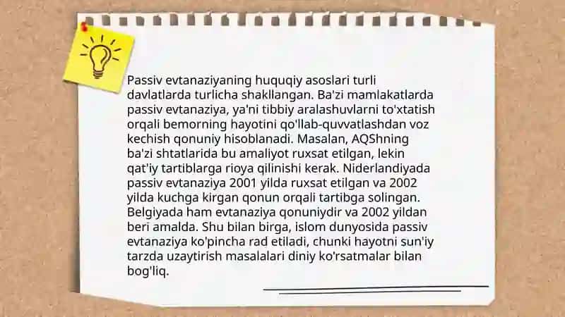 Tibbiy faoliyatda passiv evtanaziya muammosi 4