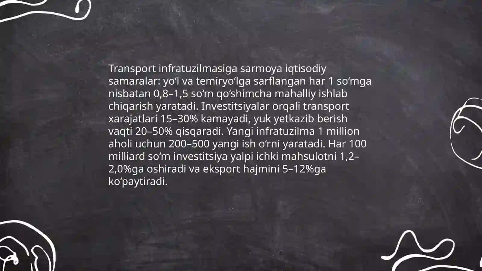 Transport yôllari iqtisodiy rivojlanish yôli 4