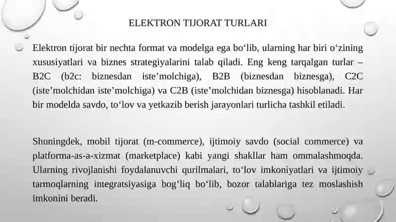 Elektron tijorat mazmuni iqtisodiy ahamiyati va tarkibi 4
