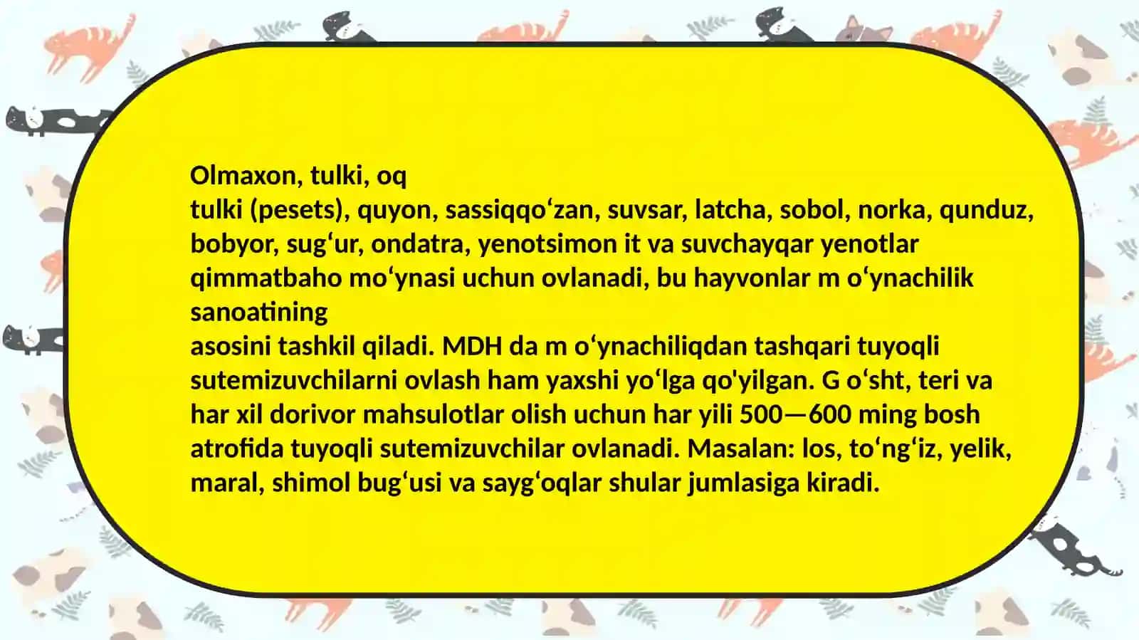 Ovlanadigan sutemizuvchilar 4