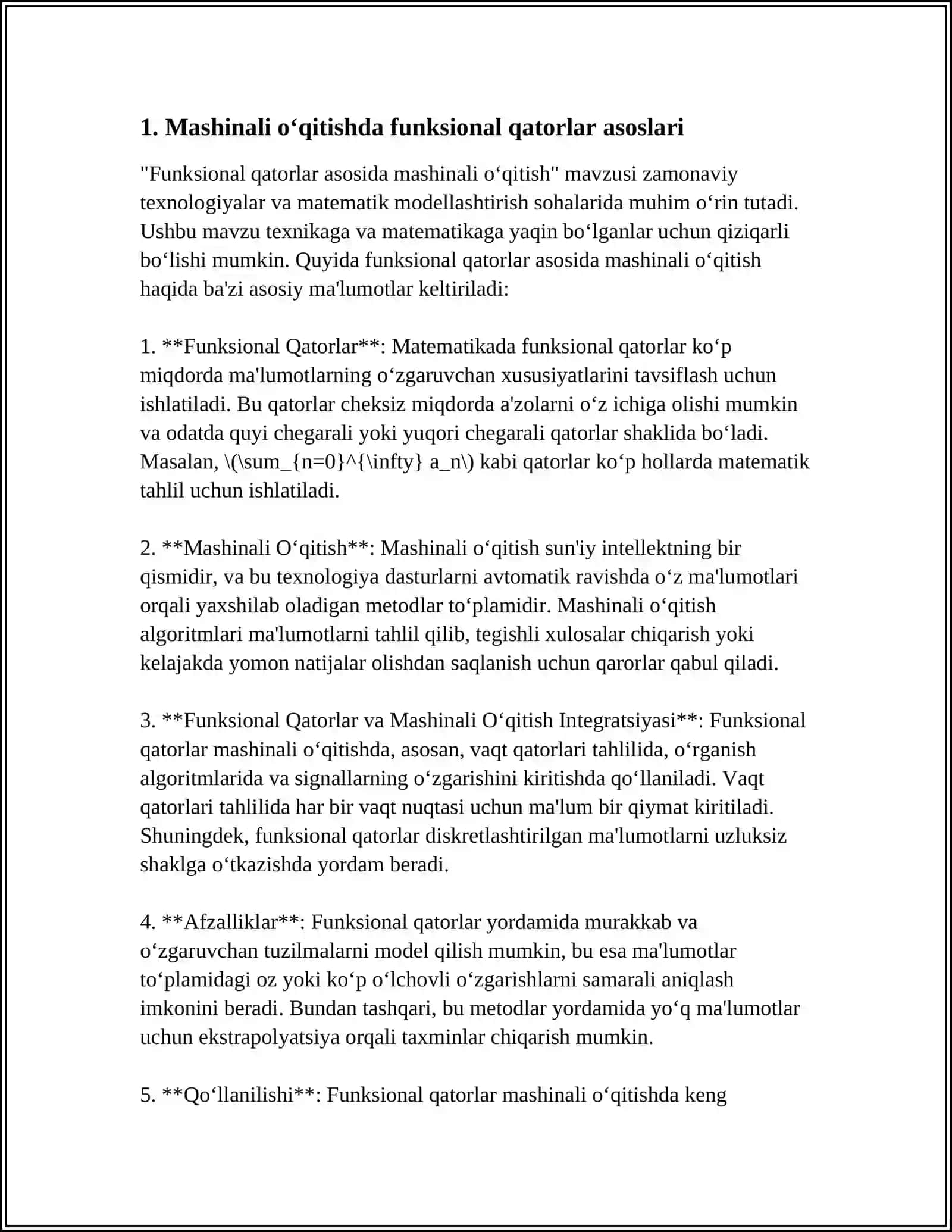 MASHINALI ÒQITISHDA FUNKSIONAL QATORLAR TATBIQLARI 4