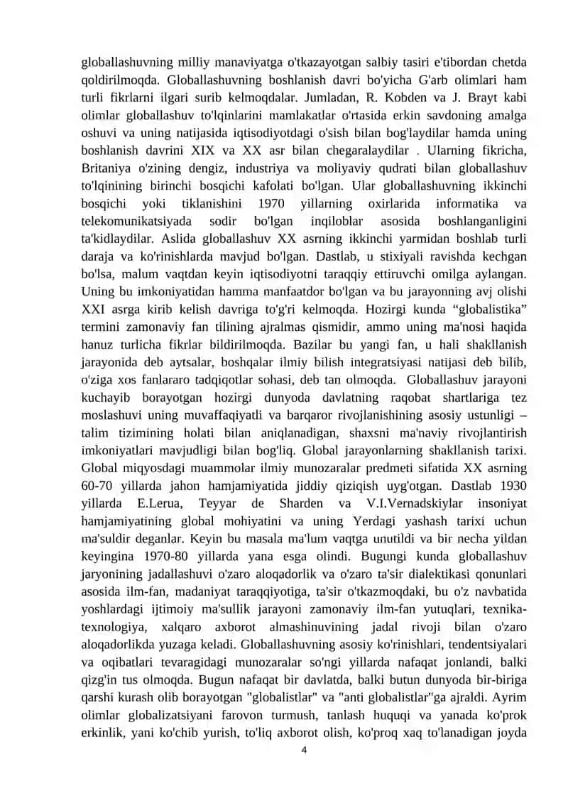 Global jarayonlar va barqaror taraqqiyot 4