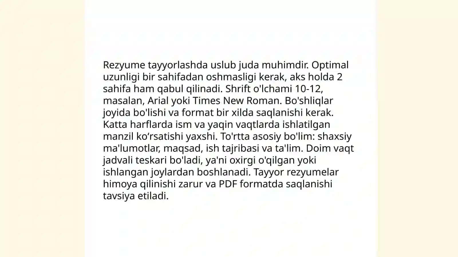 Shaxsiy ish qog'ozlar uslubi. Manzil 4