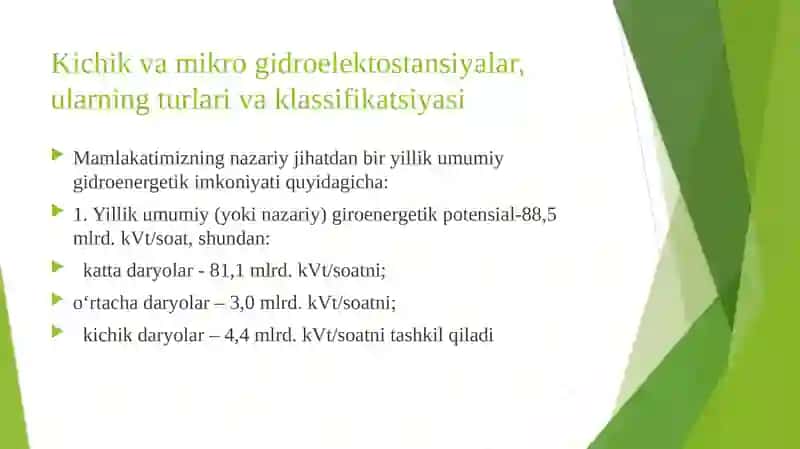 O‘zbekistondagi kichik gidroelektrostansiyalar 4
