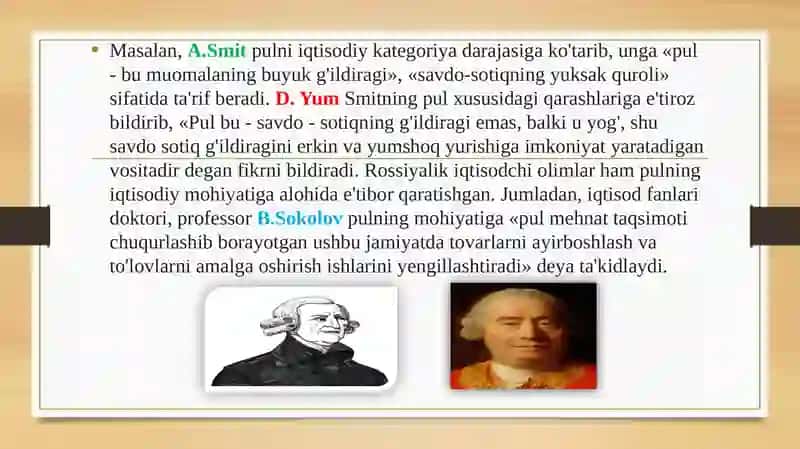 Pulning mohiyati va o'ziga xos hususiyatlari 4