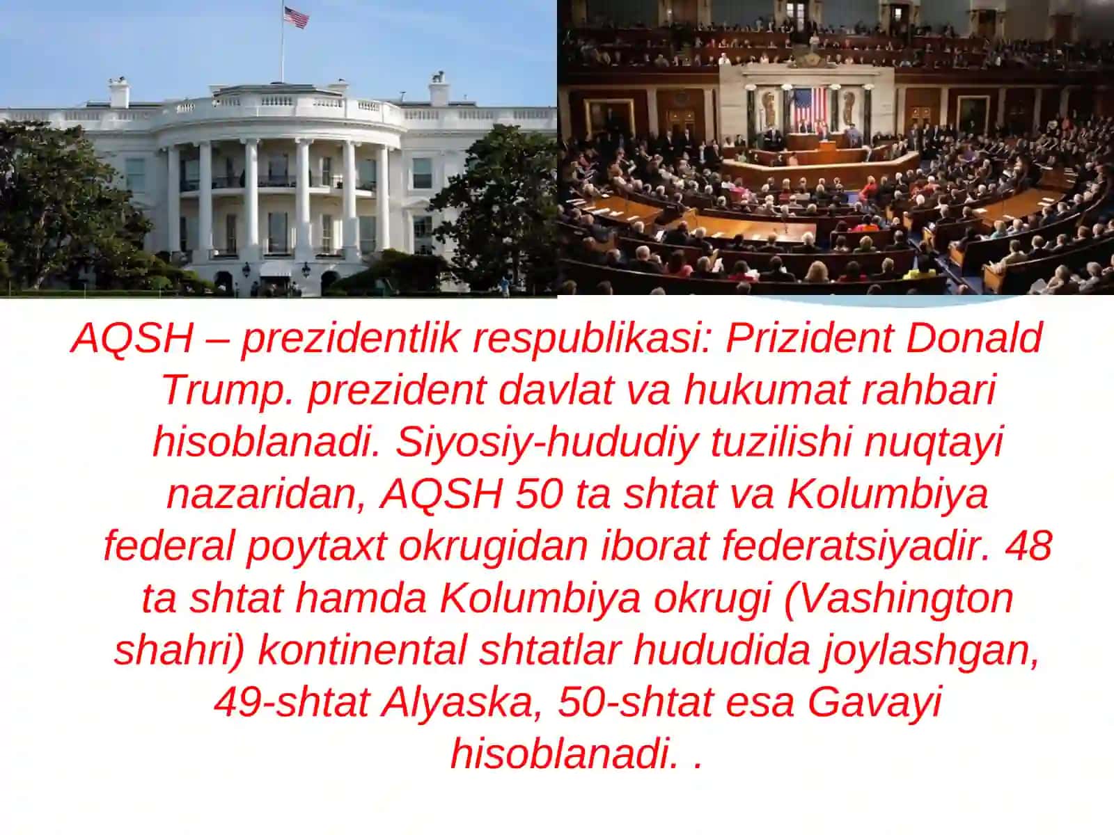 AMERIKA QO’SHMA SHTATLARI 4