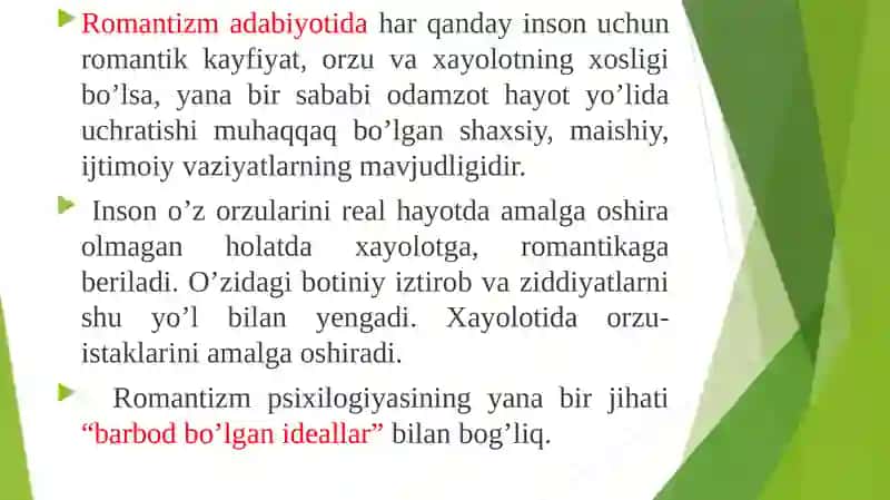 Romantizm va realizm adabiyoti 4