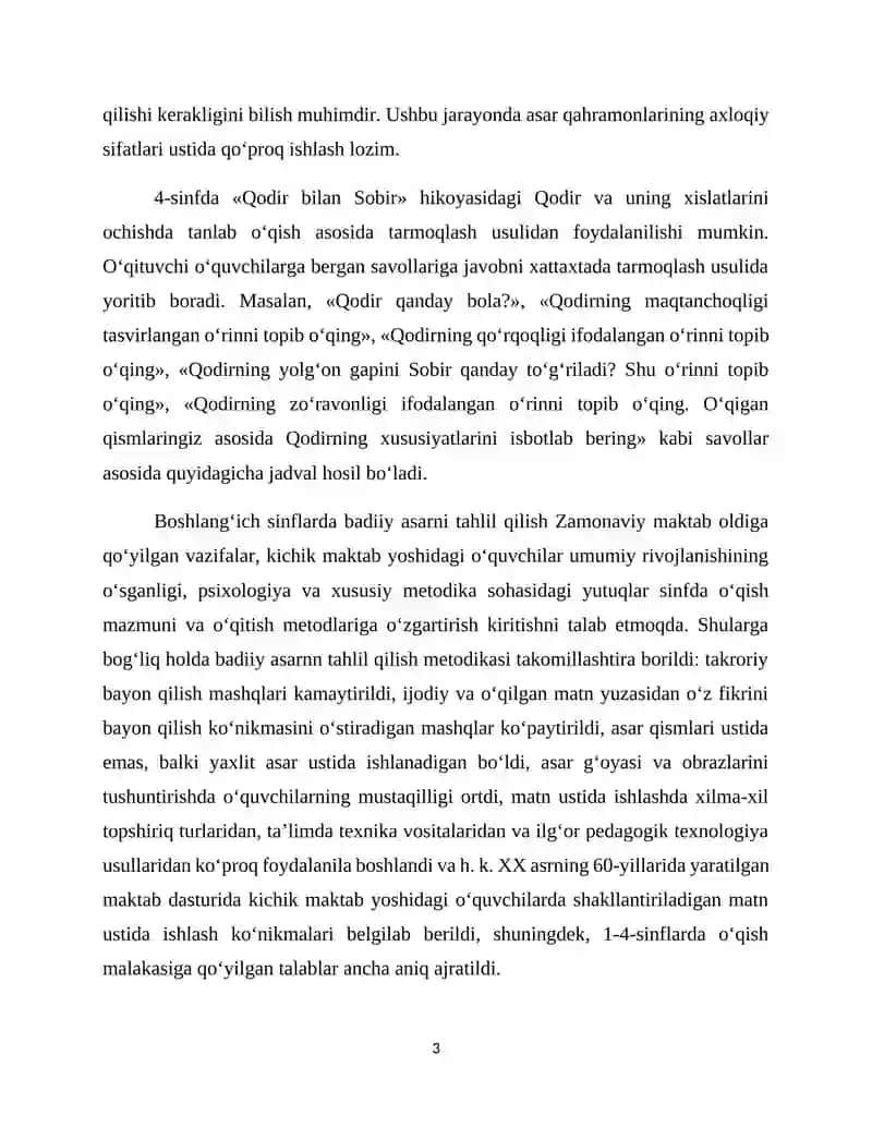 O‘QISH DARSLARIDA MASAL O‘TISH USLUBIYATI (2-sinf) 4