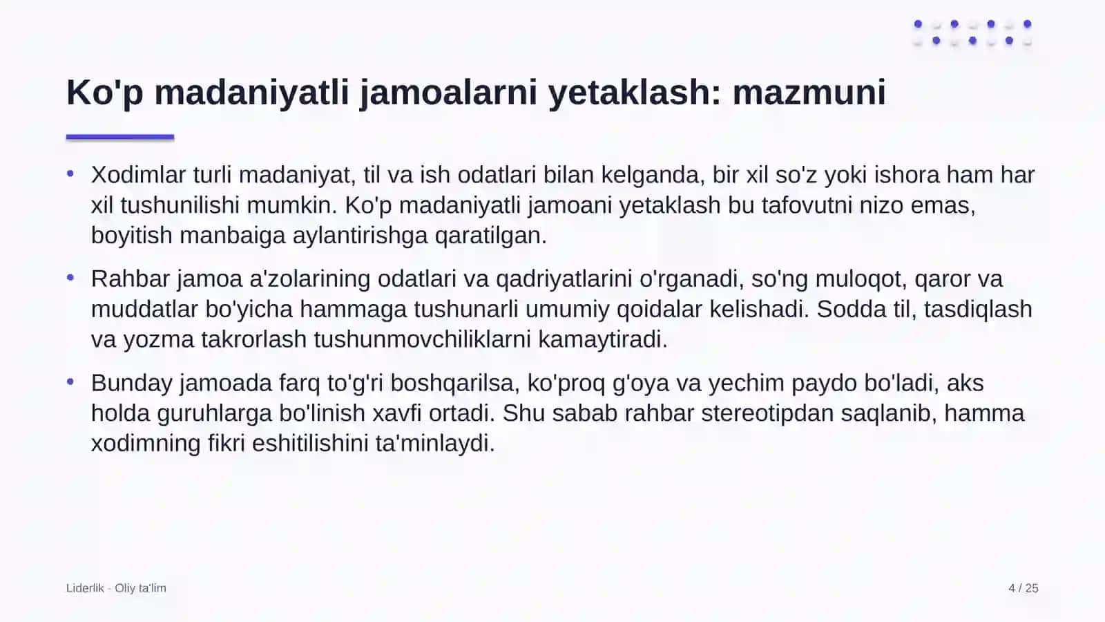 Aviachipta sotish agentliklarida ko'p madaniyatli jamoalarni yetaklash 4