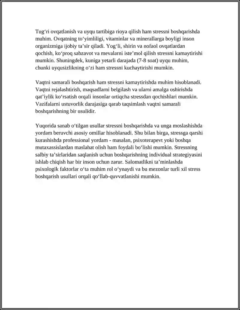 SHAXSIY SALOMATLIKNI TAMINLOVCHI ZARUR PSIXOLOGIK OMILLAR.PSIXOLOGIK SALOMATLIK MEZONLARI 4