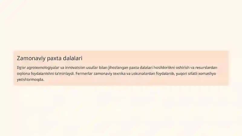 Paxta-to'qimachilik klasterlarining iqtisodiy samaradorligi 4