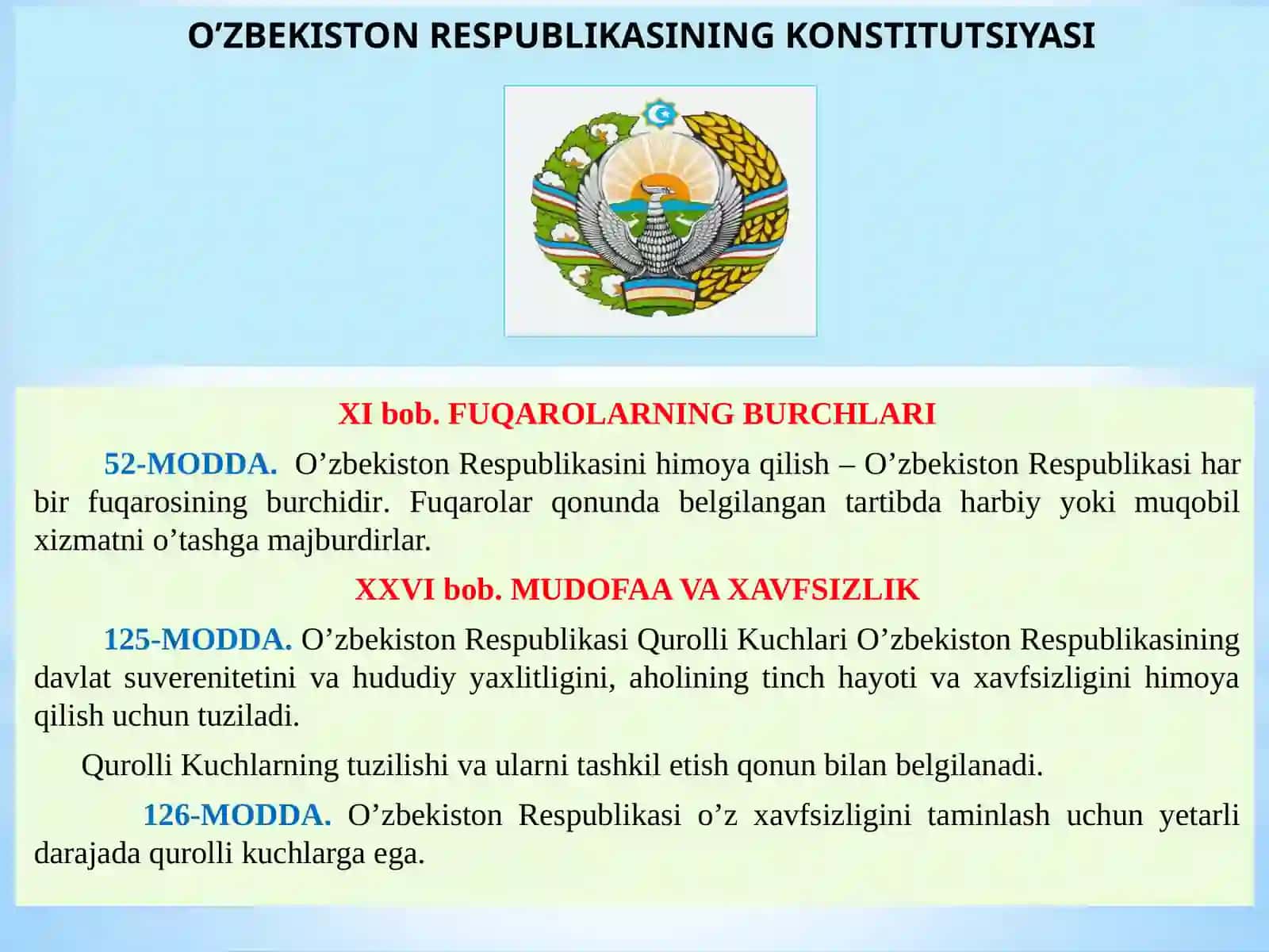 O'zbekiston Respublikasining qurolli kuchlari tizimi 4