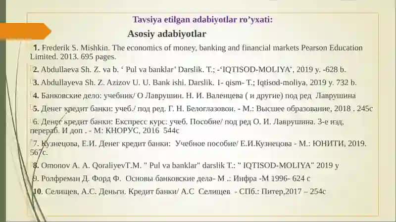 Tijorat banklarining kredit siyosati 4