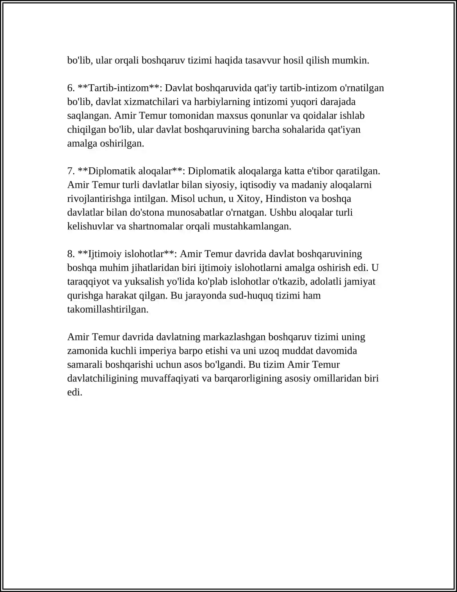 AMUR TEMURNING MARKAZLASHGAN DAVLAT BARPO ETISHI 4