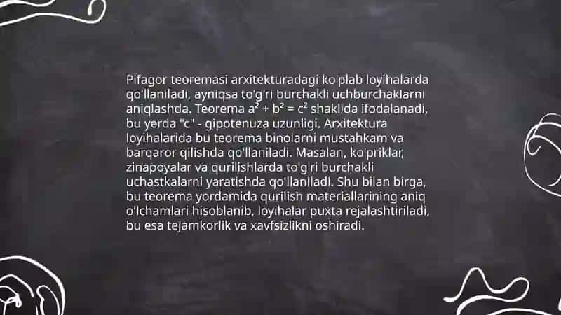 Pifagor teoremasi hayotiy tatbiqi 4