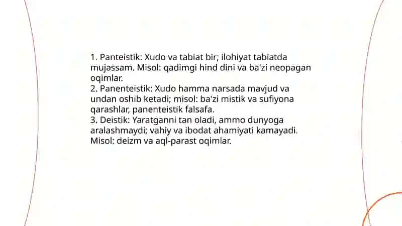 Dinlar tasnifi 4