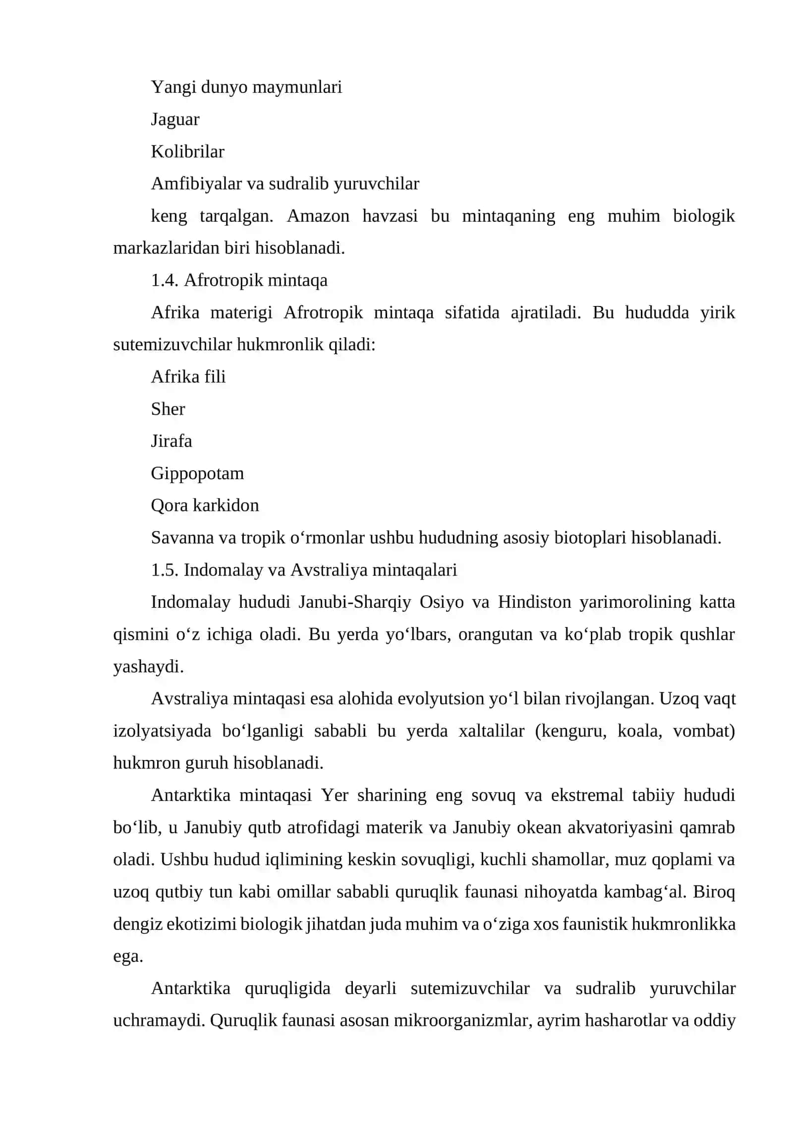 BIOGEOGRAFIYADA DUNYO FAUNISTIK HUKMRONLIK 4