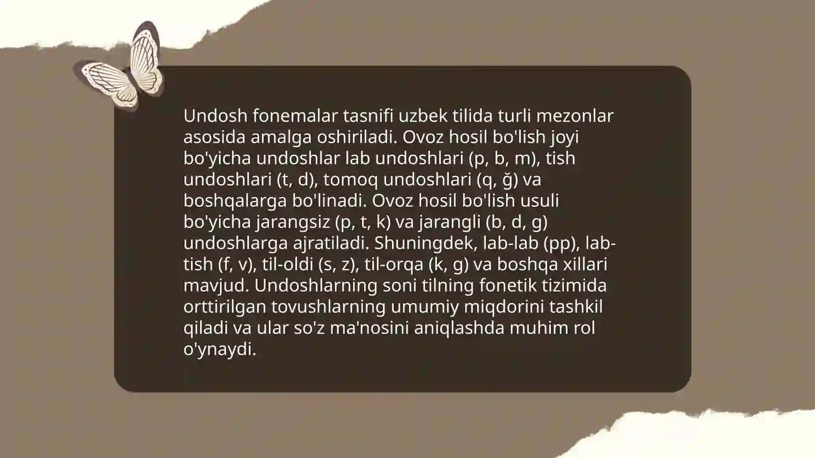 Undosh fonemalar paradigmasi 4