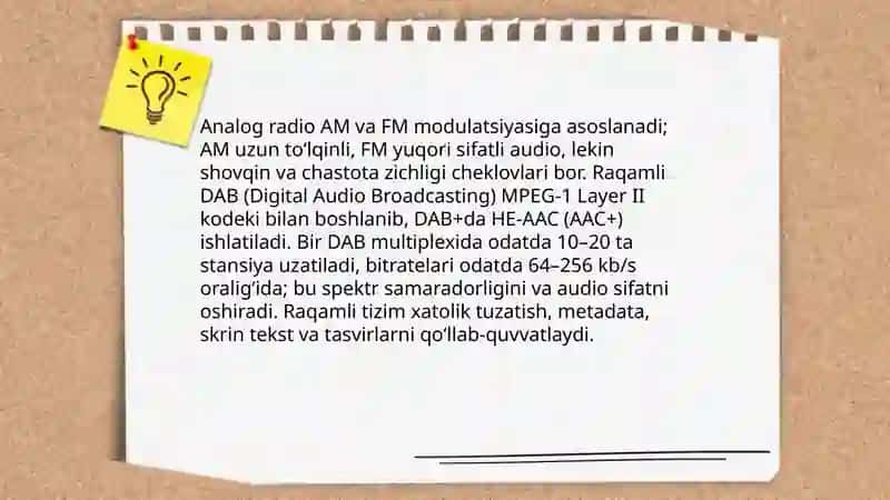 Radio – tezkor xabar berish va axborot tarqatish vositasi 4