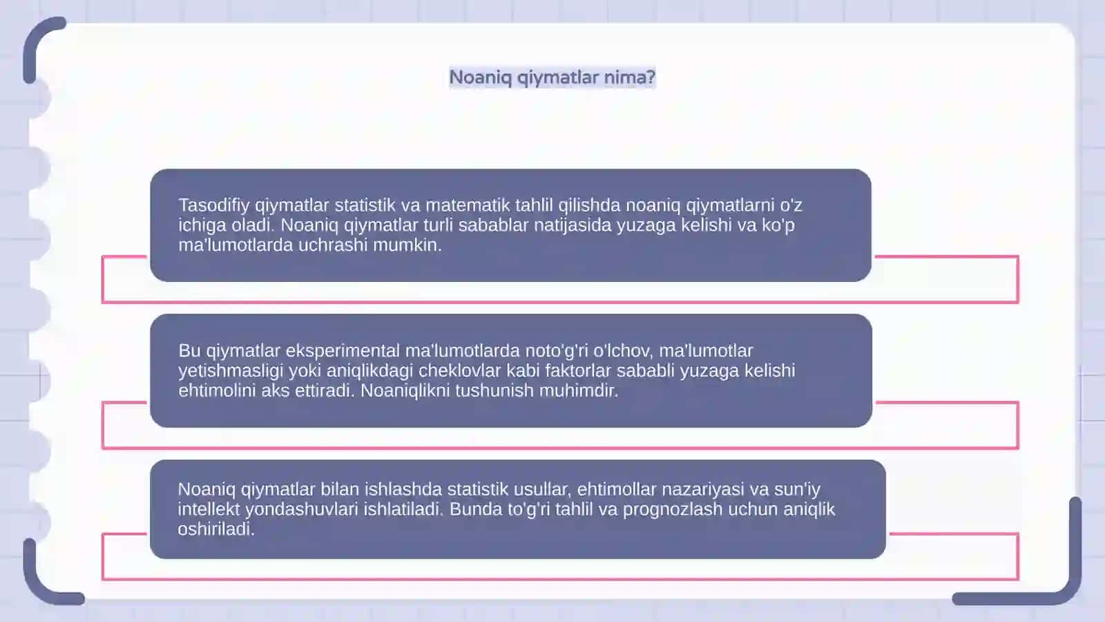 Tasodifiy qiymatlar: noaniq qiymatlar bilan ishlash 4