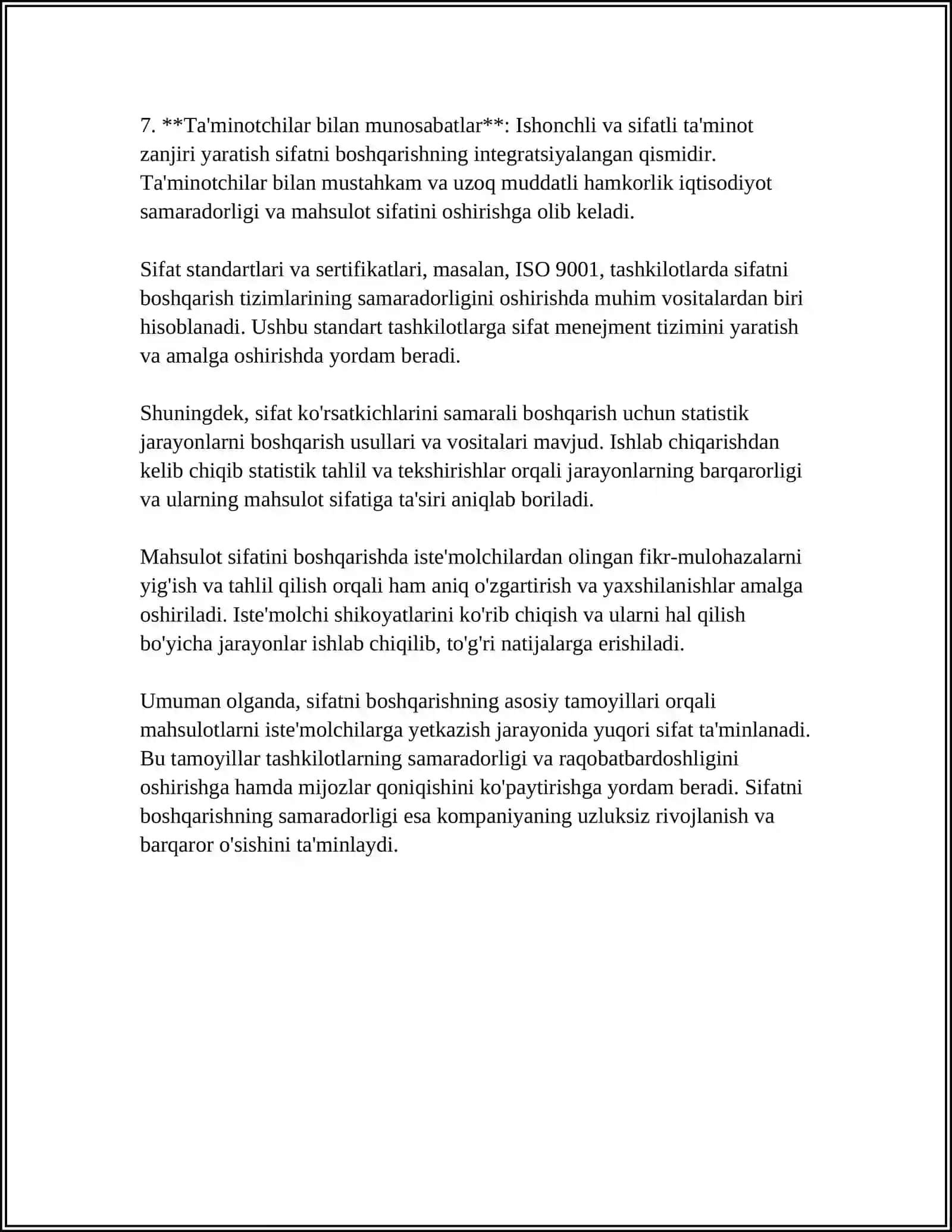 OPERATSION MENEJMENTDA MAHSULOT SIFATINI BOSHQARISH 4