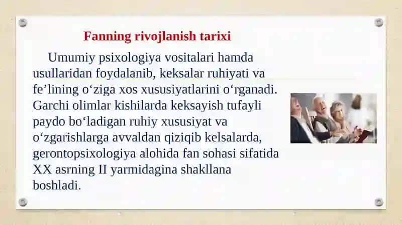 Qarilik psixofiziologiyasi 4