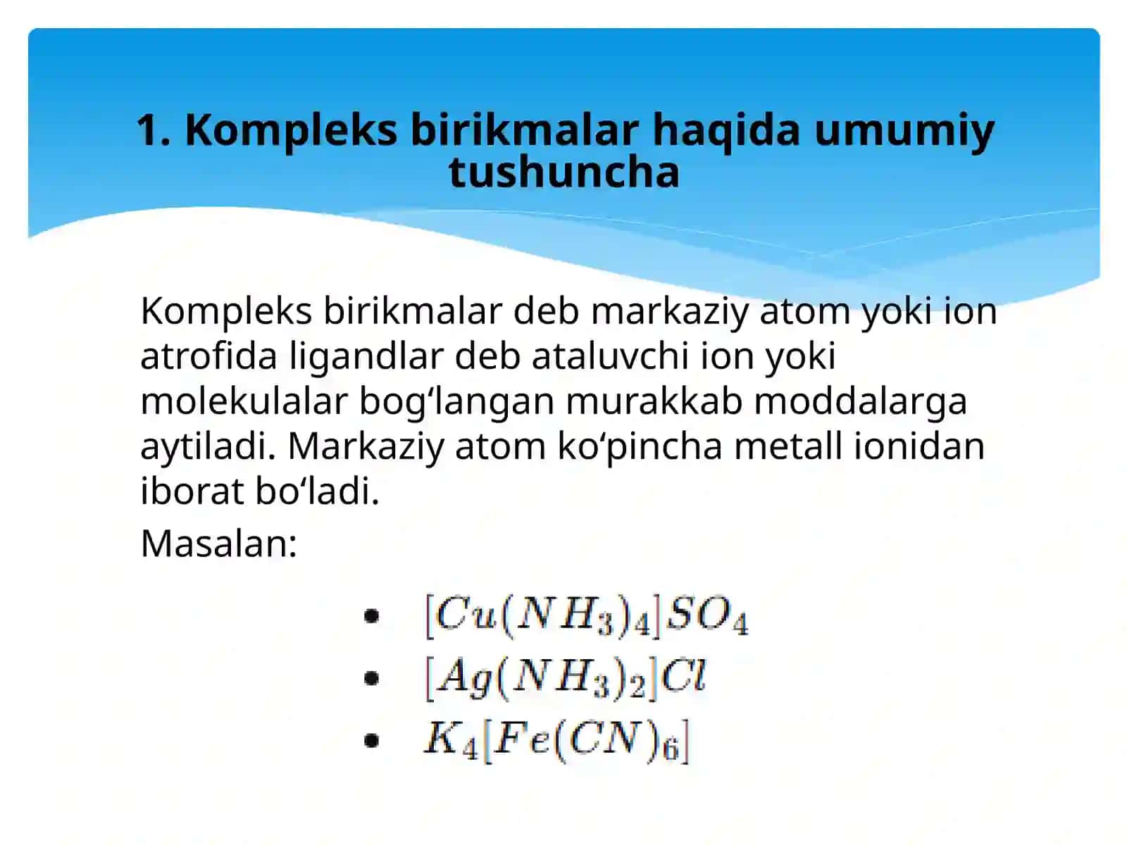 Kompleks birikmalarni kimyoviy analizda qo'llash 4
