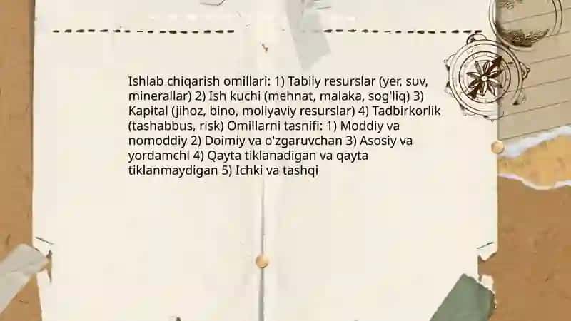 Ishlab chiqarish nazariyasi 4