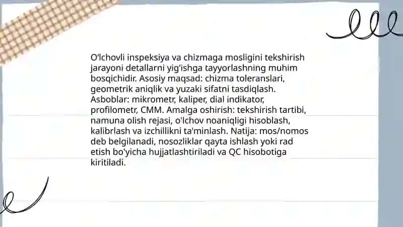Detallarni yigʻishga tayyorlash jarayoni 4